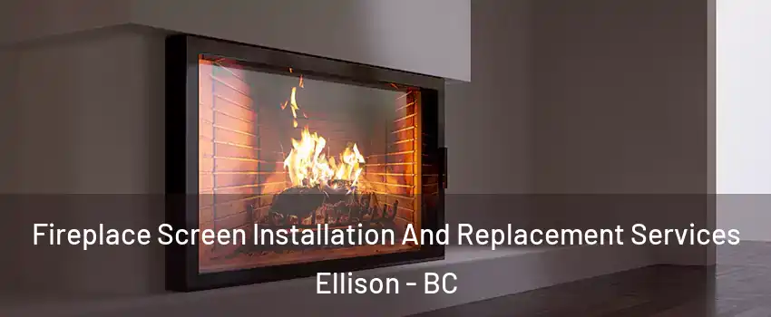 Fireplace Screen Installation And Replacement Services Ellison - BC