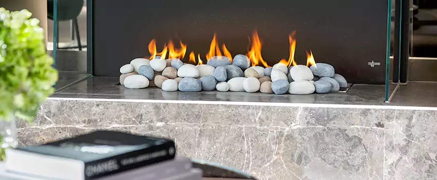 Double-Height Fireplace Design Refurbishment in South Pandosy, British Columbia