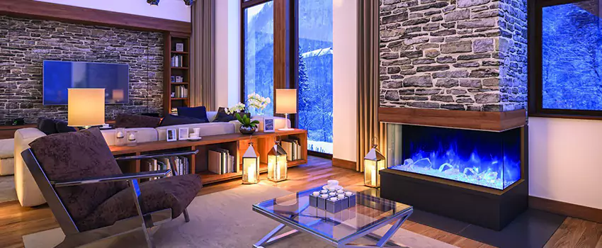 Dynamic Flame Color Fireplace Installation in Lake Country, BC