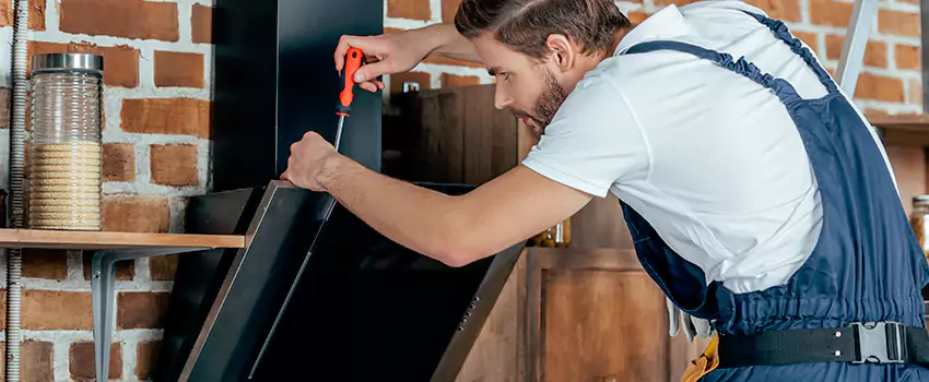 Old Rusted Metal Fireplace Repair And Replacement in South Pandosy, BC